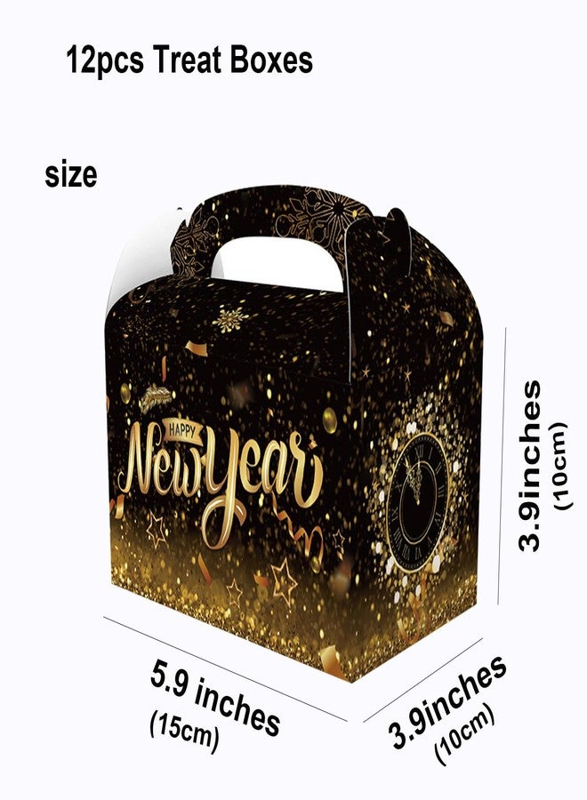 CPTBAG 12 Pack New Year Eve Party Favors Boxes 2026 Happy New Years Decorations Candy Goodie Boxes Clock Gift Treat Boxes for New Year Eve Party Supplies Decorations - Image 2
